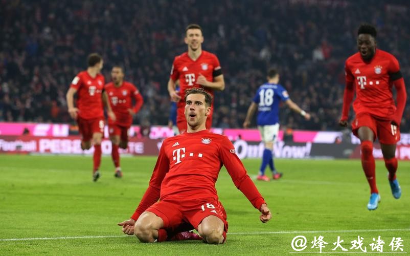 德甲-莱万传射穆勒蒂亚戈连场破门 拜仁5-0大胜